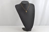 Authentic NINA RICCI Vintage Gold Tone Rhinestone Chain Pendant Necklace 8649J