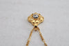 Authentic NINA RICCI Vintage Gold Tone Rhinestone Chain Pendant Necklace 8649J