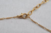 Authentic NINA RICCI Vintage Gold Tone Rhinestone Chain Pendant Necklace 8649J