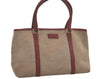 Authentic GUCCI Vintage Shoulder Hand Tote Bag Canvas Leather 257302 Beige 8650I