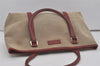 Authentic GUCCI Vintage Shoulder Hand Tote Bag Canvas Leather 257302 Beige 8650I