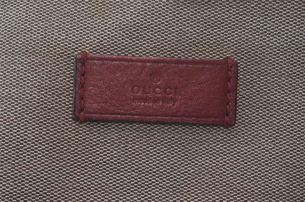 Authentic GUCCI Vintage Shoulder Hand Tote Bag Canvas Leather 257302 Beige 8650I