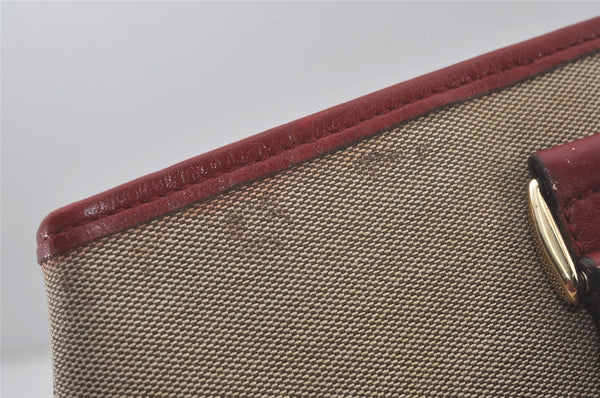 Authentic GUCCI Vintage Shoulder Hand Tote Bag Canvas Leather 257302 Beige 8650I