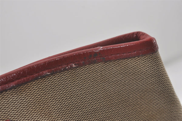 Authentic GUCCI Vintage Shoulder Hand Tote Bag Canvas Leather 257302 Beige 8650I