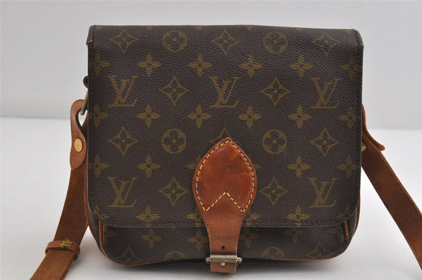 Authentic Louis Vuitton Monogram Cartouchiere MM Shoulder Bag Old Model 8651I