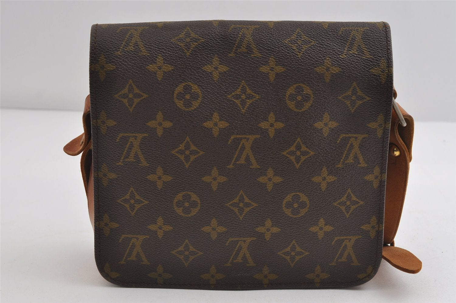 Authentic Louis Vuitton Monogram Cartouchiere MM Shoulder Bag Old Model 8651I