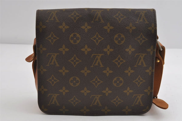 Authentic Louis Vuitton Monogram Cartouchiere MM Shoulder Bag Old Model 8651I
