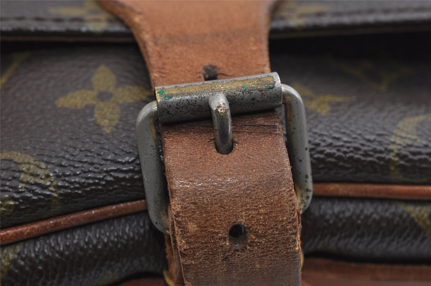 Authentic Louis Vuitton Monogram Cartouchiere MM Shoulder Bag Old Model 8651I