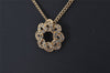 Authentic NINA RICCI Vintage Gold Tone Rhinestone Chain Pendant Necklace 8651J