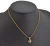 Authentic NINA RICCI Gold Tone Rhinestone Drop Chain Pendant Necklace  8652J