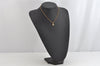 Authentic NINA RICCI Gold Tone Rhinestone Drop Chain Pendant Necklace  8652J