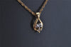 Authentic NINA RICCI Gold Tone Rhinestone Drop Chain Pendant Necklace  8652J