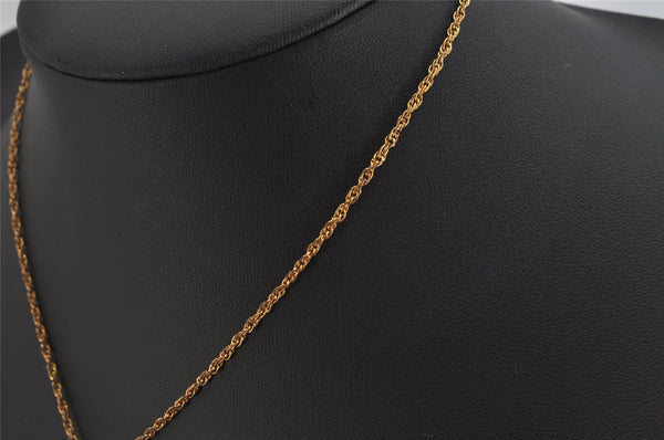 Authentic NINA RICCI Gold Tone Rhinestone Drop Chain Pendant Necklace  8652J