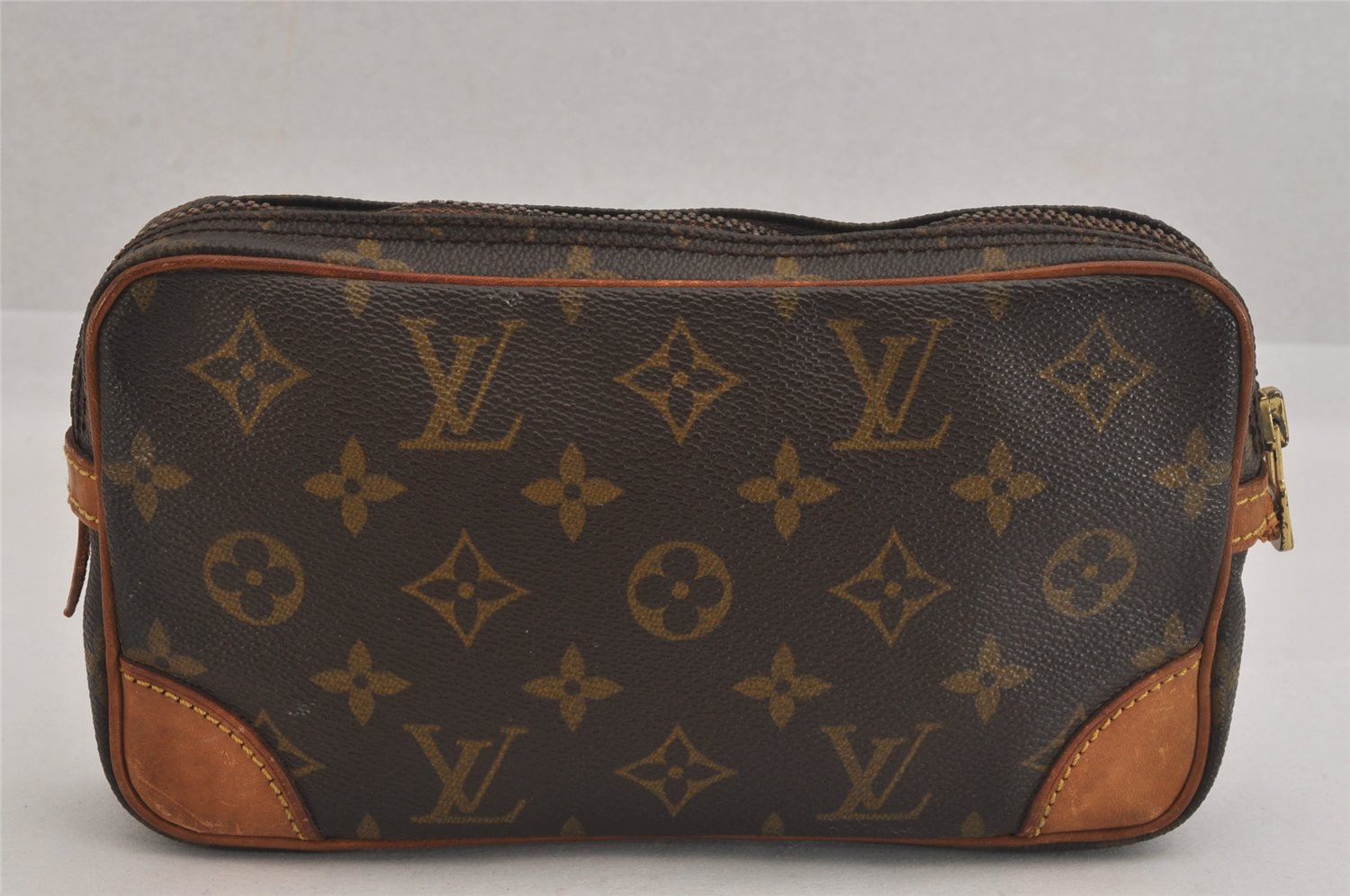 Auth Louis Vuitton Monogram Marly Dragonne PM Clutch Hand Bag Old Model LV 8652M