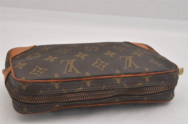 Auth Louis Vuitton Monogram Marly Dragonne PM Clutch Hand Bag Old Model LV 8652M