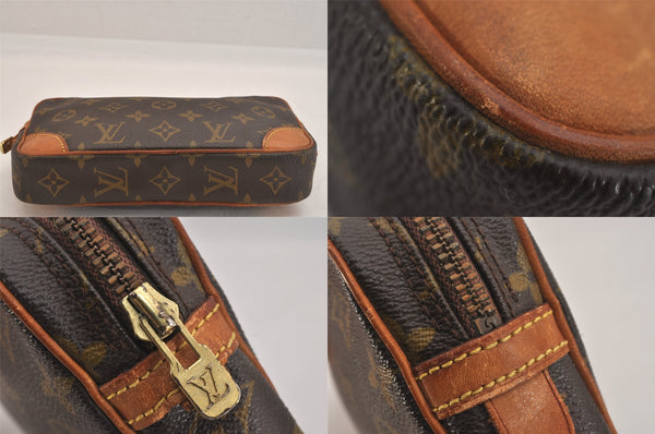 Auth Louis Vuitton Monogram Marly Dragonne PM Clutch Hand Bag Old Model LV 8652M