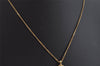 Authentic NINA RICCI Vintage Gold Tone Rhinestone Chain Pendant Necklace  8653J