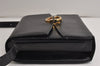 Authentic GUCCI Vintage Shoulder Hand Bag Purse Leather Black 8654J