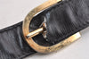 Authentic GUCCI Vintage Shoulder Hand Bag Purse Leather Black 8654J