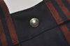 Authentic HERMES Fourre Tout PM Vintage Hand Tote Bag Canvas Navy Blue 8655I
