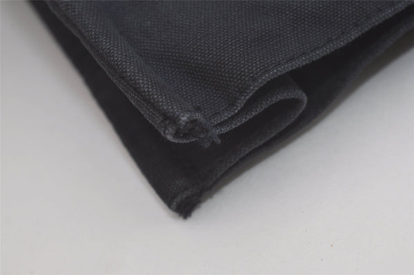 Authentic HERMES Fourre Tout PM Vintage Hand Tote Bag Canvas Navy Blue 8655I