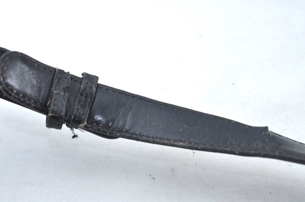 Authentic GUCCI Shoulder Cross Body Bag GG Leather Black 8655J