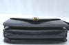 Authentic GUCCI Shoulder Cross Body Bag GG Leather Black 8655J