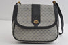 Authentic GUCCI Micro GG PVC Leather Shoulder Crossbody Bag Navy Blue Junk 8657I