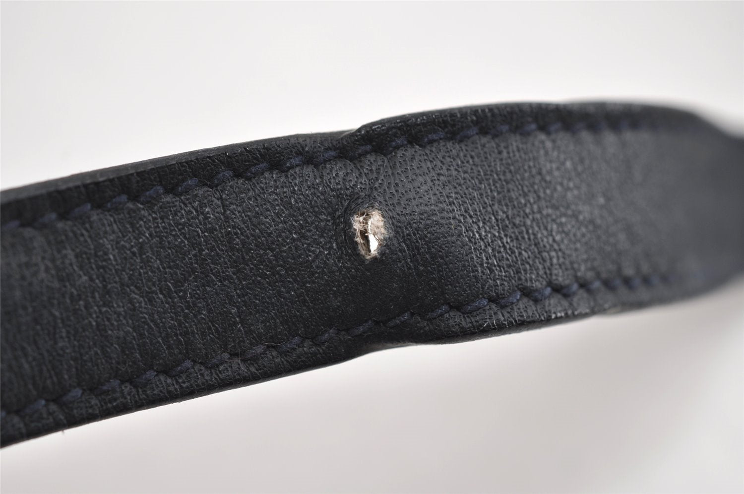 Authentic GUCCI Micro GG PVC Leather Shoulder Crossbody Bag Navy Blue Junk 8657I