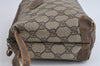 Authentic GUCCI Vintage Clutch Hand Bag Purse GG PVC Leather Brown 8658I