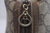 Authentic GUCCI Vintage Clutch Hand Bag Purse GG PVC Leather Brown 8658I