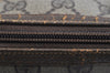 Authentic GUCCI Vintage Clutch Hand Bag Purse GG PVC Leather Brown 8658I
