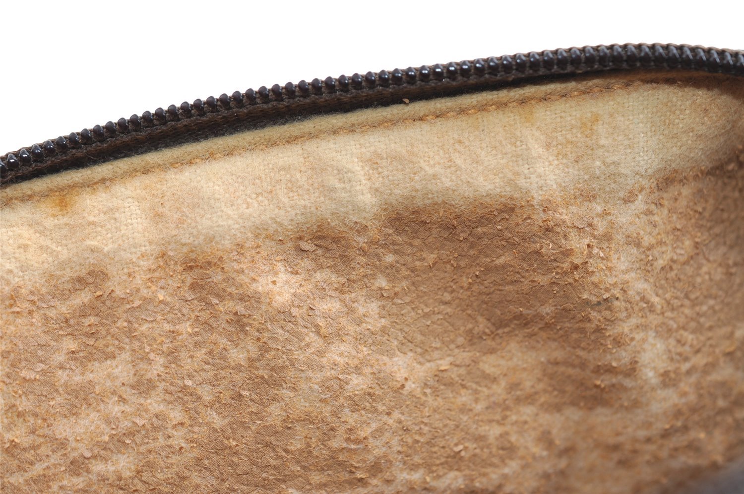 Authentic GUCCI Vintage Clutch Hand Bag Purse GG PVC Leather Brown 8658I