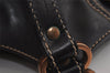 Authentic GUCCI Vintage Hand Tote Bag Purse Leather 124255 Black 8659J