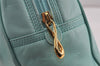 Authentic LOEWE Anagram Hand Tote Bag Purse Leather Light Blue Junk 8660J