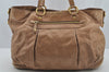 Authentic MIU MIU Vintage Leather 2Way Shoulder Tote Bag Beige 8666I