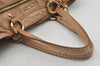 Authentic MIU MIU Vintage Leather 2Way Shoulder Tote Bag Beige 8666I