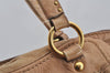 Authentic MIU MIU Vintage Leather 2Way Shoulder Tote Bag Beige 8666I