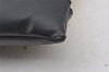 Authentic BALENCIAGA Navy Clip M Clutch Bag Canvas Calf Skin 373834 White 8667I