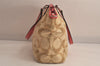 Authentic COACH Signature 2Way Tote Bag Canvas Leather F19203 Beige 8667M