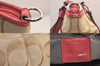 Authentic COACH Signature 2Way Tote Bag Canvas Leather F19203 Beige 8667M