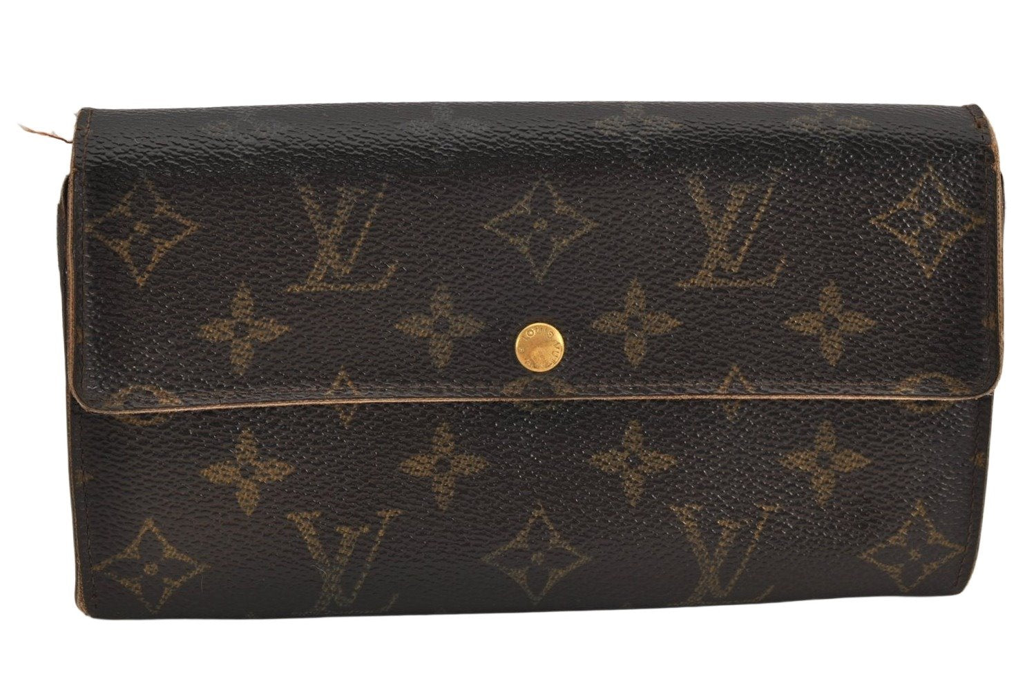 Auth Louis Vuitton Monogram Pochette Porte Monnaie Credit Wallet M61726 LV 8668J