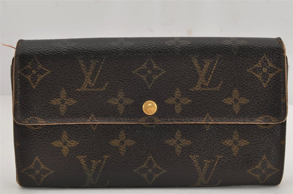 Auth Louis Vuitton Monogram Pochette Porte Monnaie Credit Wallet M61726 LV 8668J