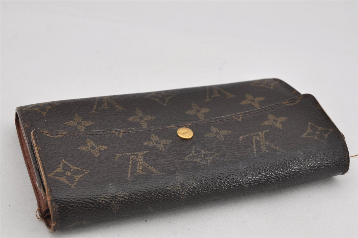 Auth Louis Vuitton Monogram Pochette Porte Monnaie Credit Wallet M61726 LV 8668J