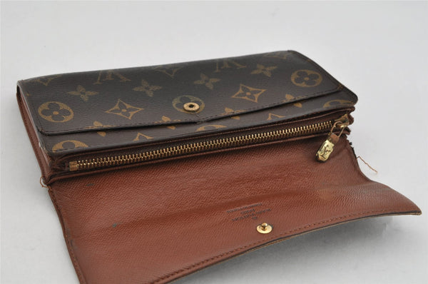 Auth Louis Vuitton Monogram Pochette Porte Monnaie Credit Wallet M61726 LV 8668J