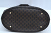 Authentic CELINE Macadam Blason Pattern Hand Bag Purse PVC Leather Black 8671H