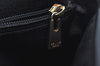 Authentic CELINE Macadam Blason Pattern Hand Bag Purse PVC Leather Black 8671H