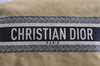 Authentic Christian Dior Vintage Shoulder Tote Bag Canvas Beige CD 8671I