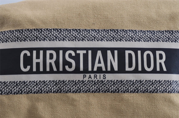 Authentic Christian Dior Vintage Shoulder Tote Bag Canvas Beige CD 8671I