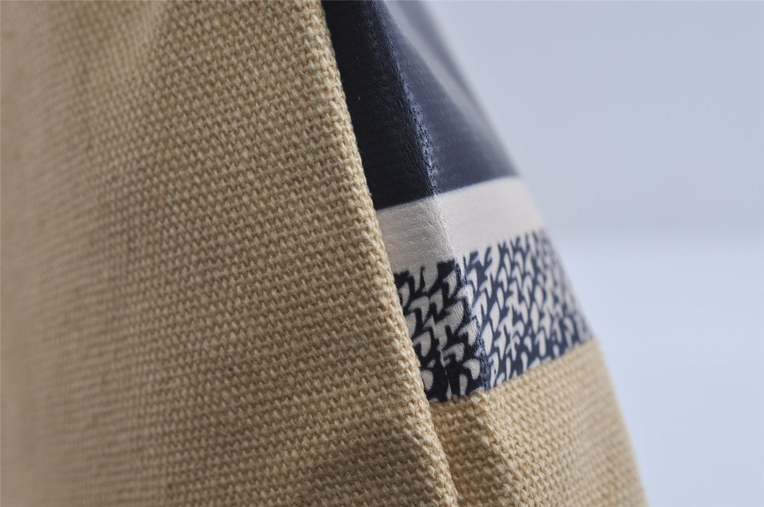 Authentic Christian Dior Vintage Shoulder Tote Bag Canvas Beige CD 8671I